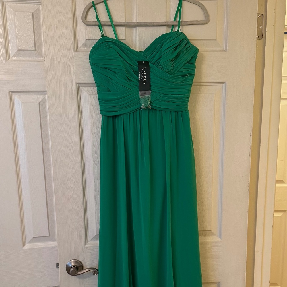 Ralph Lauren Evening Kelly Green long gown